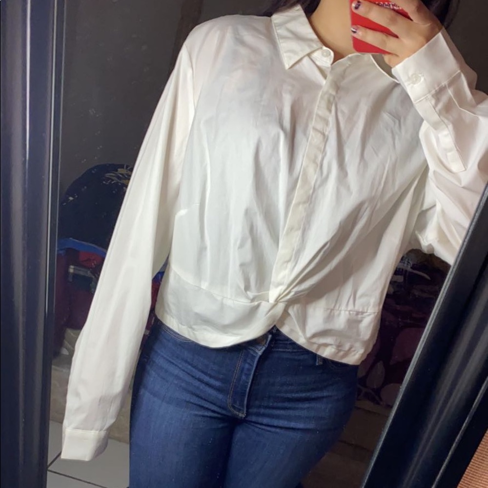 Cropped formal blouse
